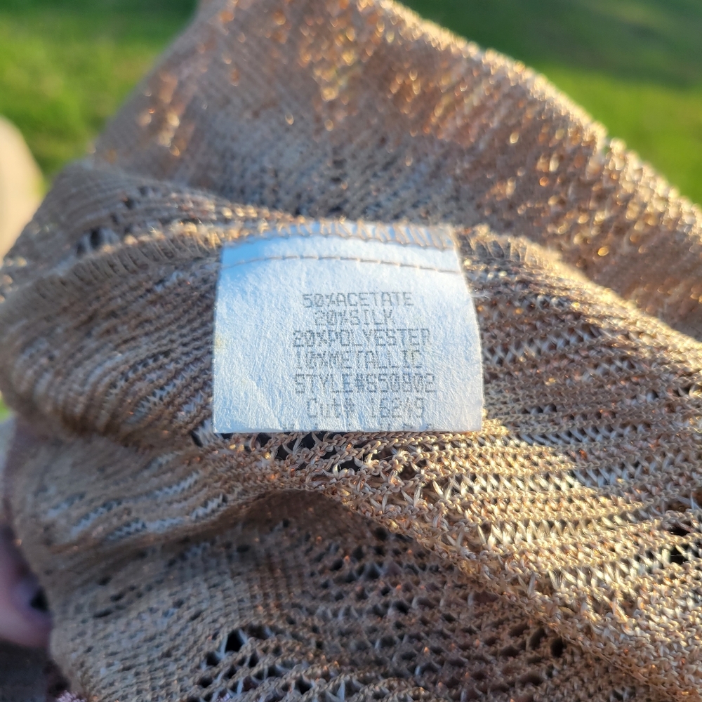 Vintage Floral Lace & Silk Cottagecore Spencer Alexis Cardigan Jacket XL - Picture 16 of 17